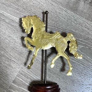 Vintage Decorative Gold Carousel Horse